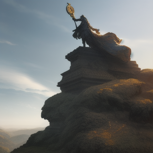 An image with prompt engineering.
incredibly detailed (A statue)1.3 (on the side of a cliff )1 (in Japan)0.7  (cinematic lighting hyperdetailed hd 4k 8k sharp focus highly detailed concept art splash art by greg rutkowski):1